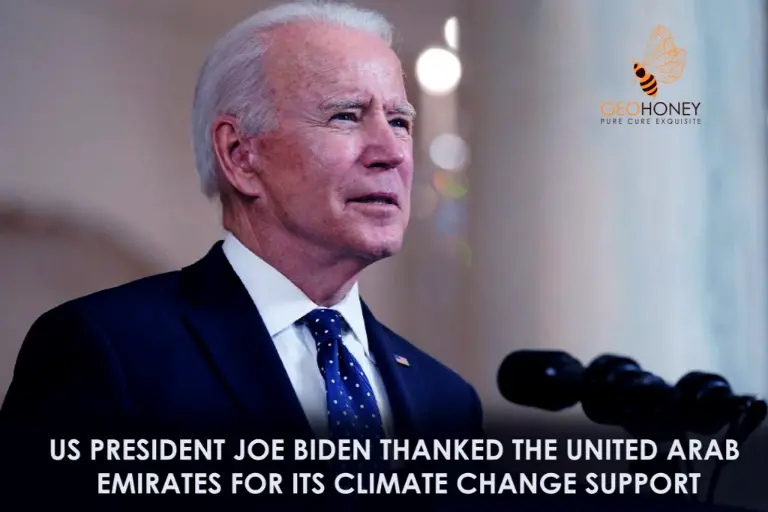 President Joe Biden expresses gratitude to the United Arab Emirates for their climate change initiative called "Agriculture Innovation Mission for Climate."
